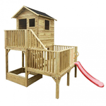 MILANI HOME JEJE - casetta in legno per bambini con scivolo