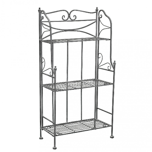 MILANI HOME DORIANE - scaffale 3 piani stile provenzale in ferro verniciato
