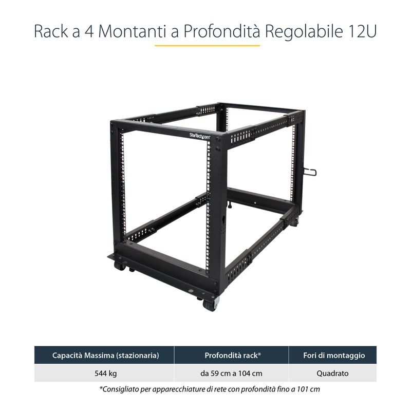 StarTech-Armadio-Server-Rack-con-4-staffe-a-Telaio-Aperto-12U-con-profondita--regolabile