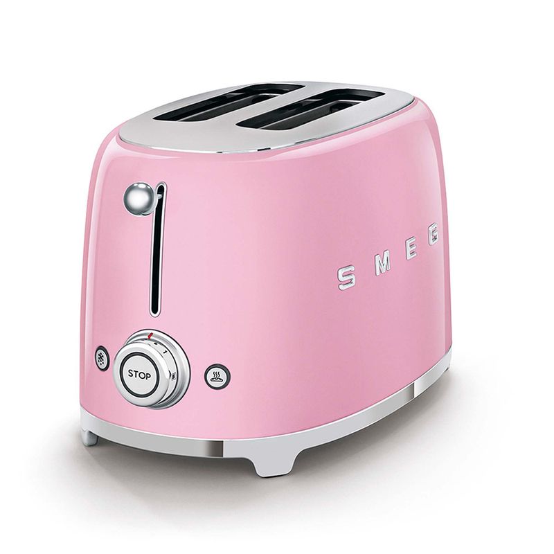 Smeg-TSF01PKEU-Estetica-50-s-Style-Tostapane-2-Fette-6-Livelli-di-Doratura-Rosa