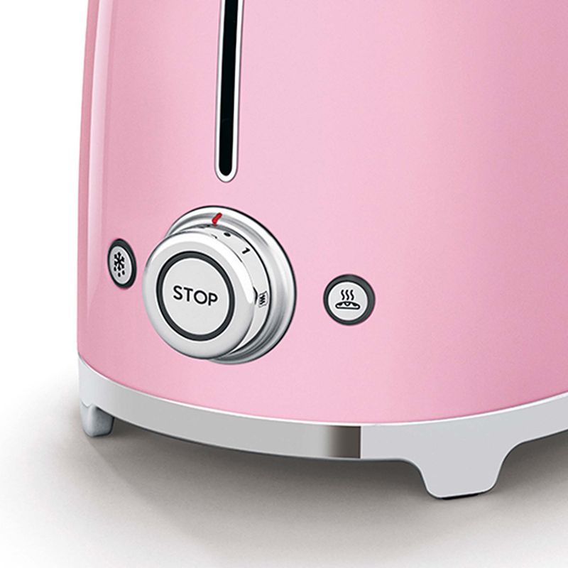 Smeg-TSF01PKEU-Estetica-50-s-Style-Tostapane-2-Fette-6-Livelli-di-Doratura-Rosa