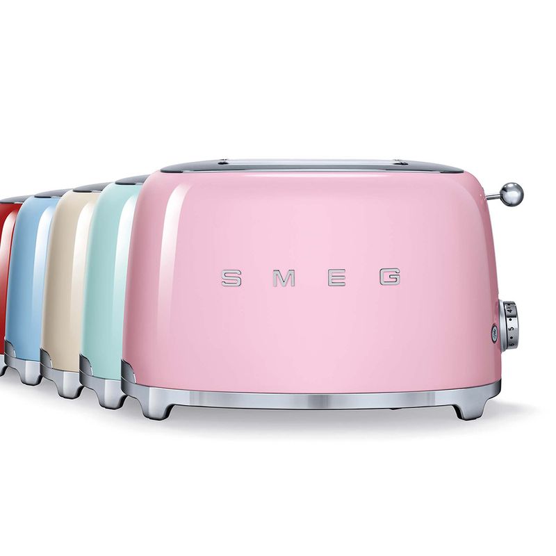 Smeg-TSF01PKEU-Estetica-50-s-Style-Tostapane-2-Fette-6-Livelli-di-Doratura-Rosa