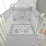 Coccolissimi  Paracolpi + Piumino sfoderabile + Set lenzuola 3pz per Lettino Cercatore di stelle Coccolissimi