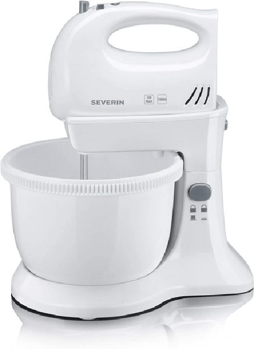 Severin hm 3810 sbattitore elettrico 300w da 3 litri con ciotola, mixer cucina con fruste e ganci