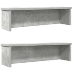 VidaXL Scaffali da Cucina Impilabili 2 pz Grigio Cemento 50x15x16 cm