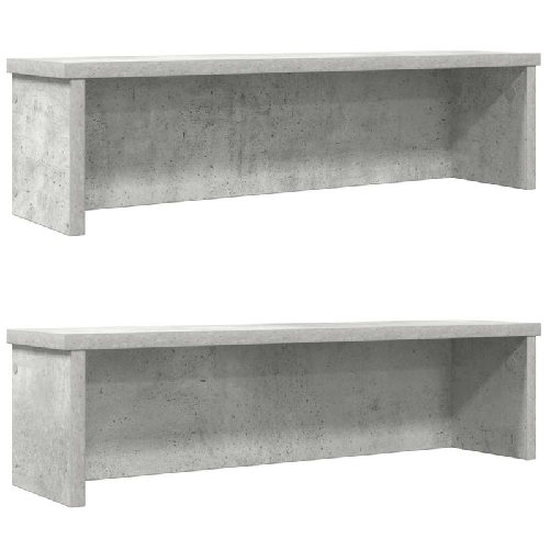 VidaXL Scaffali da Cucina Impilabili 2 pz Grigio Cemento 50x15x16 cm