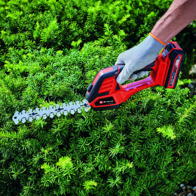 Einhell-GE-CG-18-100-Li-T-Solo-cesoia-per-erba-cordless-10-cm-18-V-Nero-Rosso