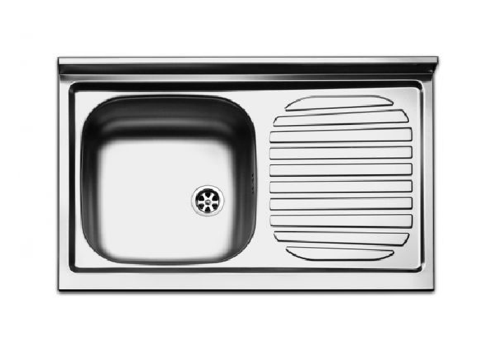 Apell Lavello da appoggio in acciaio inox 1 vasca a sinistra dimensioni 80x50 cm pi801rpc apell
