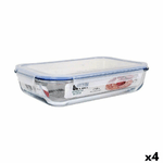 Quttin Porta pranzo Ermetico Quttin Rettangolare 3,7 L 36 x 24,8 x 8,1 cm (4 Unità)