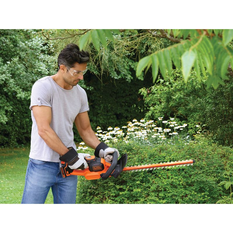 Black-Decker-Tagliasiepi-Elettrico-a-Batteria-Litio-18v-20-ah-lama-cm-50-Powercommand-System