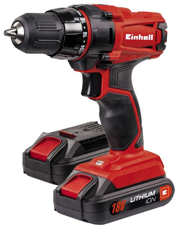 Einhell-Trapano-Batteria-Con-Valigetta-E-2-Batterie-1300Mah-18V-Tc-Cd18-2Li