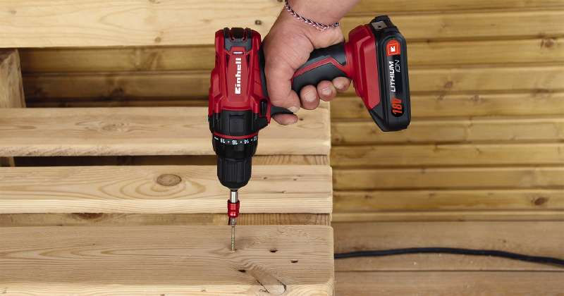 Einhell-Trapano-Batteria-Con-Valigetta-E-2-Batterie-1300Mah-18V-Tc-Cd18-2Li