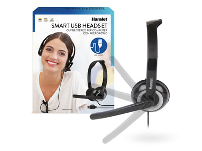 Hamlet-Smart-Headset-Auricolare-con-microfono-sullorecchio-USB
