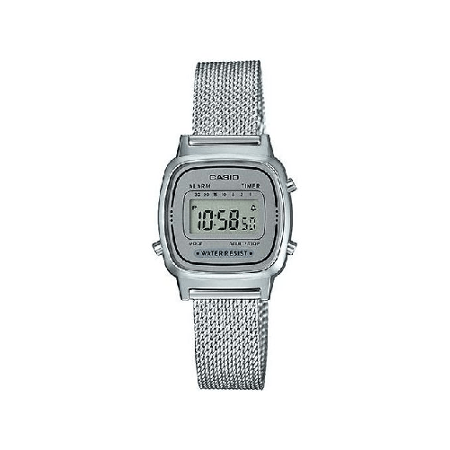 Casio-LA670WEM-7EF-orologio-Orologio-da-polso-Unisex-Elettronico-Argento