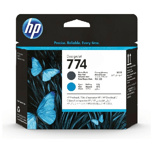 HP Testina di stampa nero opaco/ciano 774 DesignJet