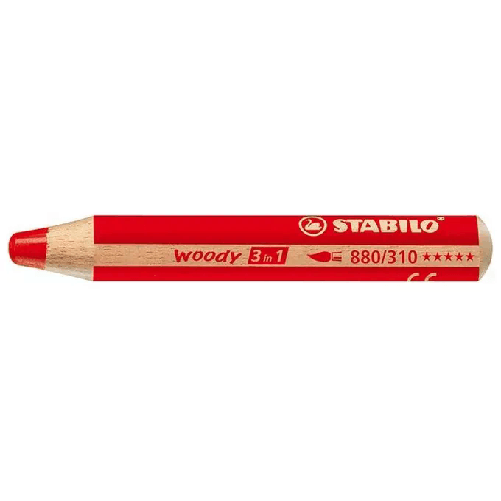 STABILO woody 3 in 1 Rosso 1 pz