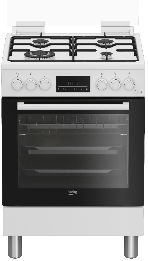 Beko FBE62310GW cucina a libera installazione bianca, 60x60cm, piano gas, forno elettrico ventilato