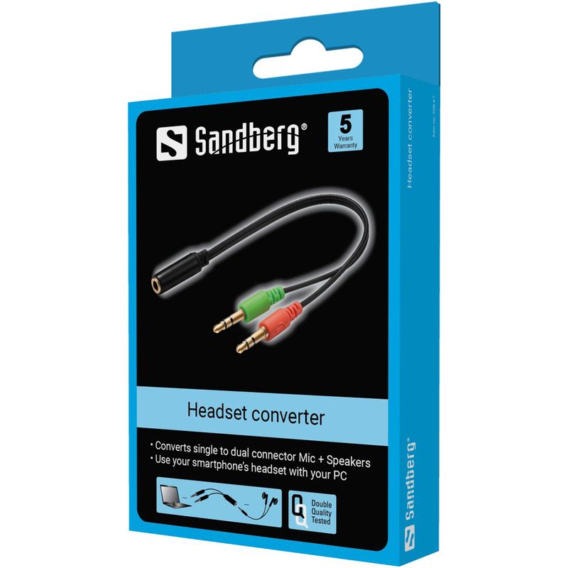 Sandberg-Headset-converter-mobile-->-PC