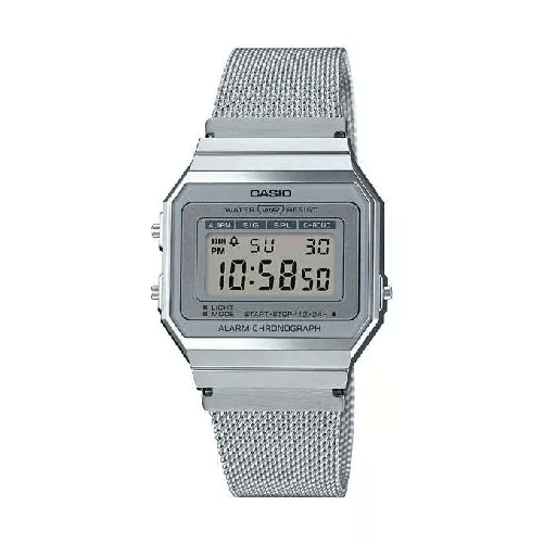 Casio-A700WEM-7AEF-orologio-Orologio-da-polso-Argento