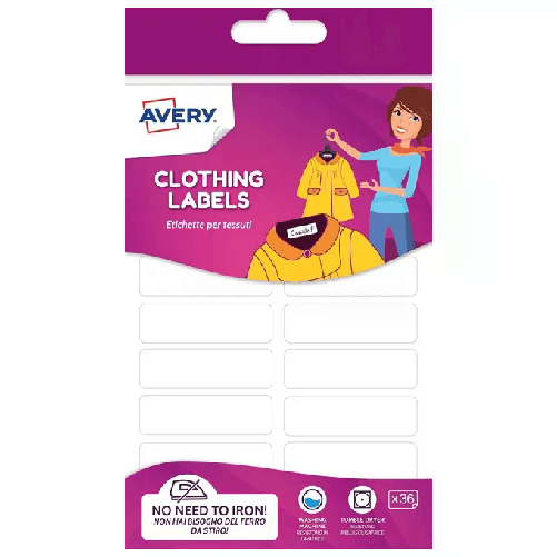 Avery-ETVET36-UK-etichetta-autoadesiva-Rettangolo-Permanente-Bianco-36-pz