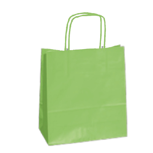 Mainetti Bags 25 SHOPPERS CARTA KRAFT 18x8x24CM TWISTED VERDE MELA