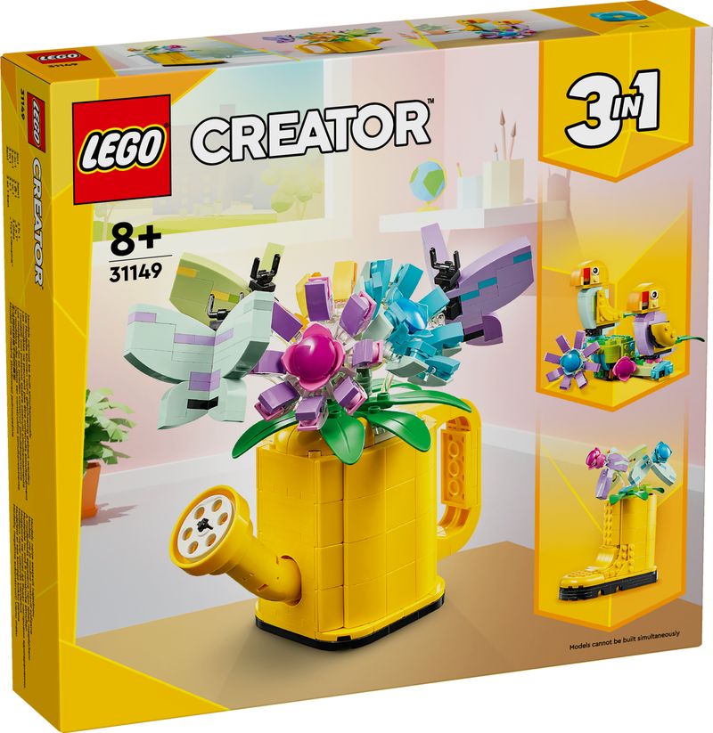 LEGO-Creator-31149-3in1-Innaffiatoio-con-Fiori-Finti-Trasformabile-in-Stivale-o-in-2-Uccelli-con-Trespolo-Giochi-per-Bambini-8-