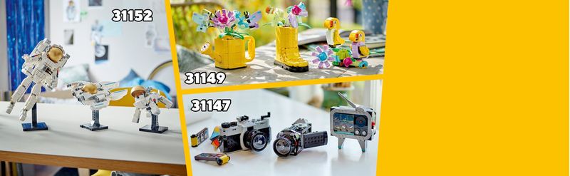 LEGO-Creator-31149-3in1-Innaffiatoio-con-Fiori-Finti-Trasformabile-in-Stivale-o-in-2-Uccelli-con-Trespolo-Giochi-per-Bambini-8-