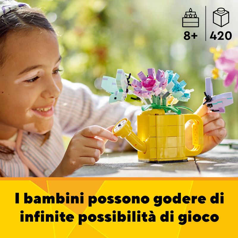 LEGO-Creator-31149-3in1-Innaffiatoio-con-Fiori-Finti-Trasformabile-in-Stivale-o-in-2-Uccelli-con-Trespolo-Giochi-per-Bambini-8-