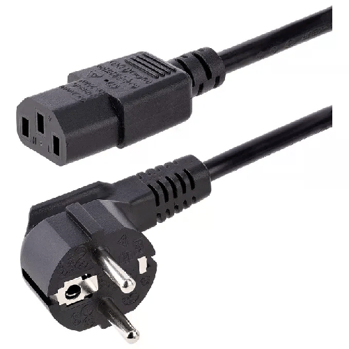 StarTech.com Cavo di alimentazione per PC da EU Schuko a C13 da 1 m, Cavo di corrente AC 250V 10A 18AWG