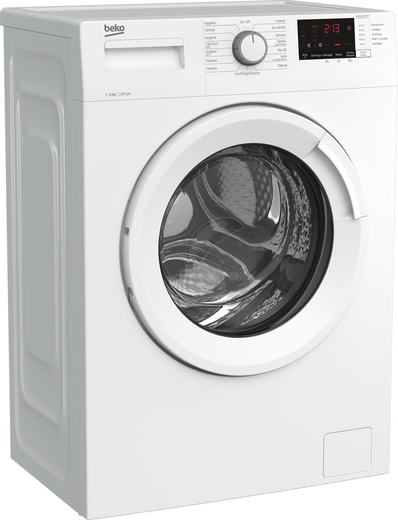 Beko-WUX61032W-IT-Lavatrice-Slim-Carica-Frontale-Programma-Xpress-Super-Short-Cestello-AquaWave-GentlCare-Classe-energetica-E--A-----Capacita--di-carico-6-Kg-Centrifuga-1000-giri-Profondita--44-cm