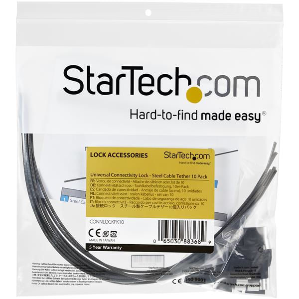 StarTech.com-Cavi-di-raccordo-di-sicurezza---Confezione-da-10---Acciaio---Regolabili