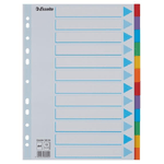 Esselte Multi-coloured Cardboard Dividers divisore 10 pz