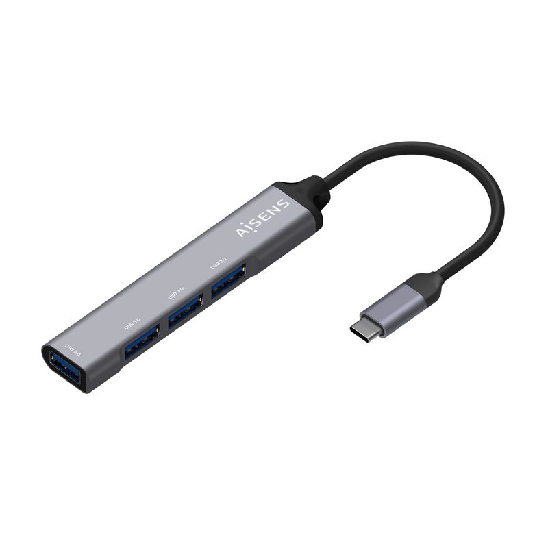AISENS-A109-0541-hub-di-interfaccia-USB-3.2-Gen-1--3.1-Gen-1--Type-C-5000-Mbit-s-Grigio