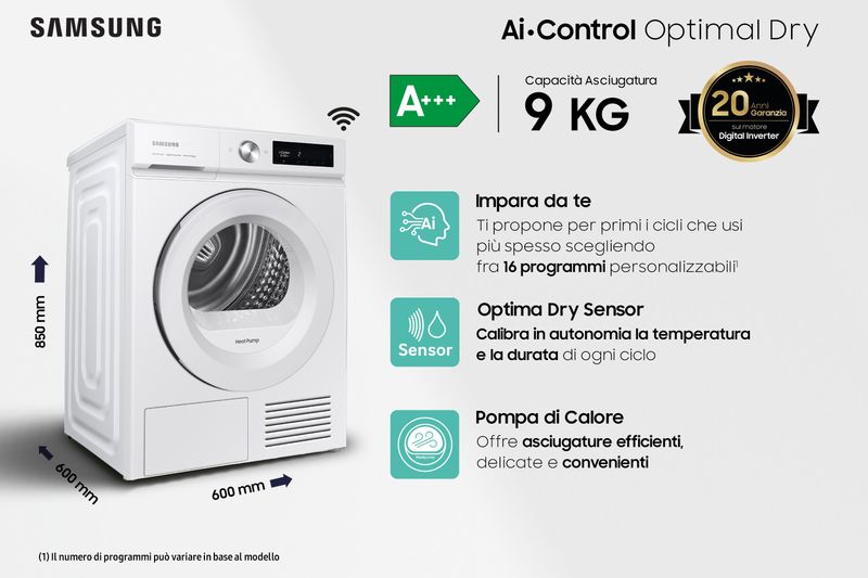 DV90BB5245TW-Asciugatrice-AI-Control-Optimal-dry-9Kg-DV90BB5245TW-White-Asciugatrice-AI-Control-Optimal-dry-9Kg-Asciugatrice-Samsung