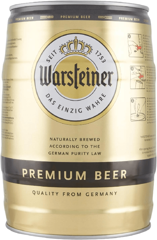 BAYERNLAND Warsteiner premium beer birra in fusto da 5 litri