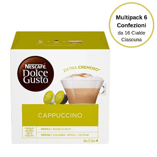 NESCAFE&#39- Multipack da 6 confezioni di nescafè dolce gusto cappuccino - 96 capsule totali