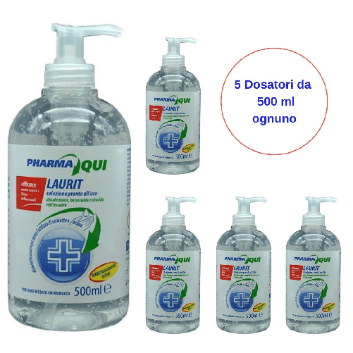 BIOXCARE Gel mani igienizzante 5 flaconi con dispenser da ml 500