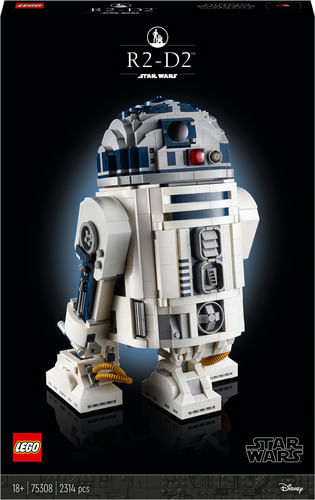 LEGO Star Wars 75308 R2-D2, Modellino da Costruire del Droide di Guerre Stellari, Set per Adulti con Spada Laser di Luke