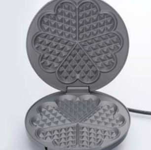 Cloer-1625-piastra-per-waffle-5-waffle-930-W-Nero-Grigio