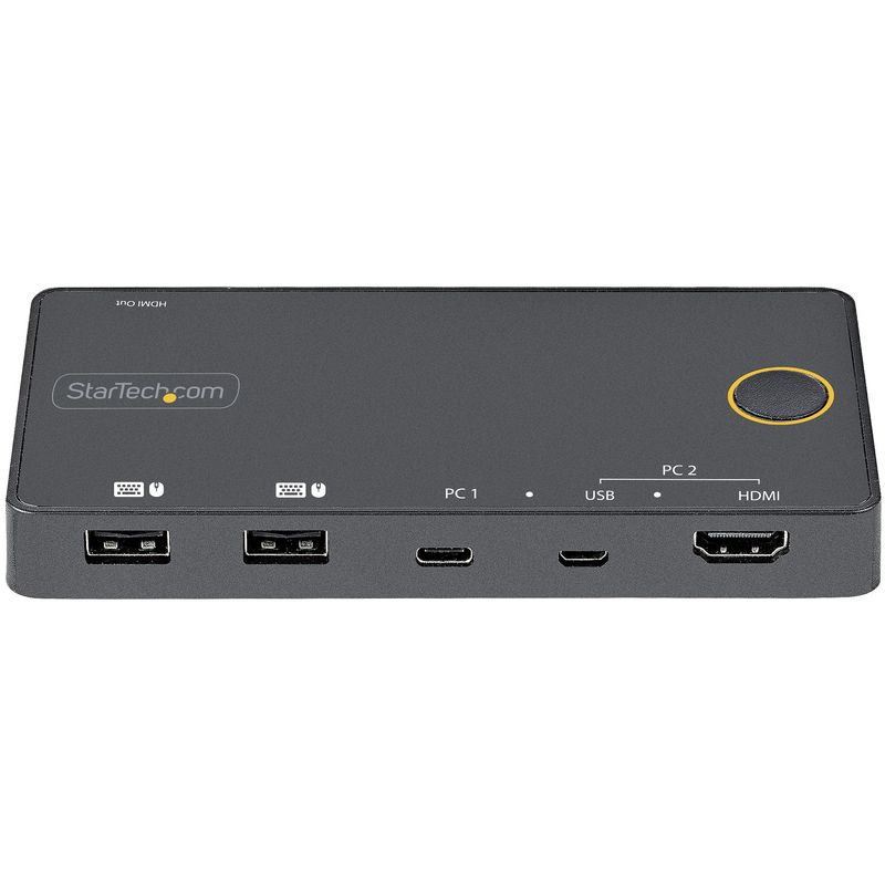 StarTech.com-Switch-KVM-ibrido-HDMI---USB-A-e-USB-C-a-2-porte---Monitor-singolo-HDMI-2.0-4K-60Hz---Switch-KVM-compatto-per-desktop-laptop-HDMI-alimentato-da-bus-USB---Compatibile-con-TB3--SV221HUC4K-