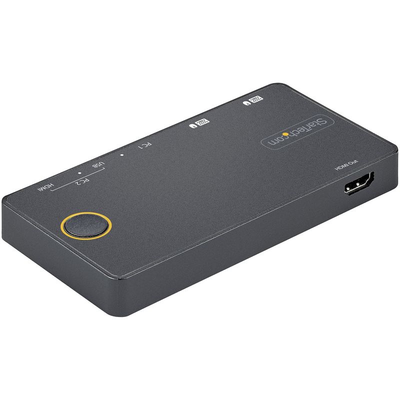 StarTech.com-Switch-KVM-ibrido-HDMI---USB-A-e-USB-C-a-2-porte---Monitor-singolo-HDMI-2.0-4K-60Hz---Switch-KVM-compatto-per-desktop-laptop-HDMI-alimentato-da-bus-USB---Compatibile-con-TB3--SV221HUC4K-