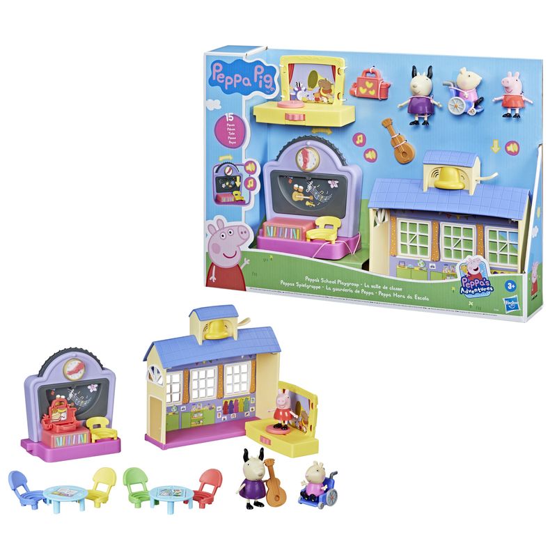 Peppa-Pig---La-Scuola-di--playset-con-frasi-e-suoni-per-bambini-di-eta-prescolare-dai-3-anni-in-su