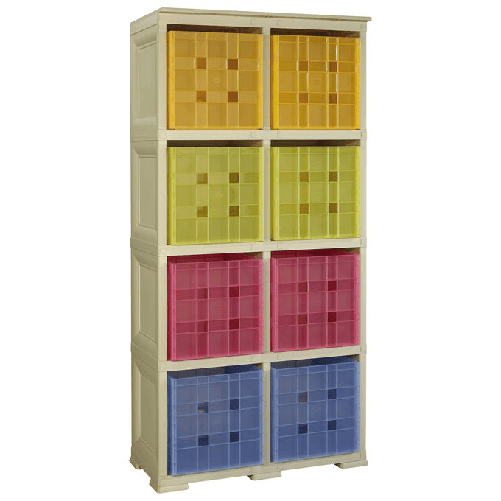 SCAFFALE-CON-8-CONTENITORI-CUBO-colore-TALPA