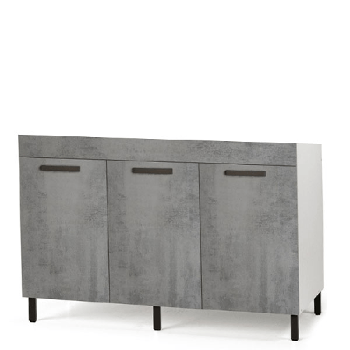 Sottolavello cucina componibile con ante 120 cm cemento