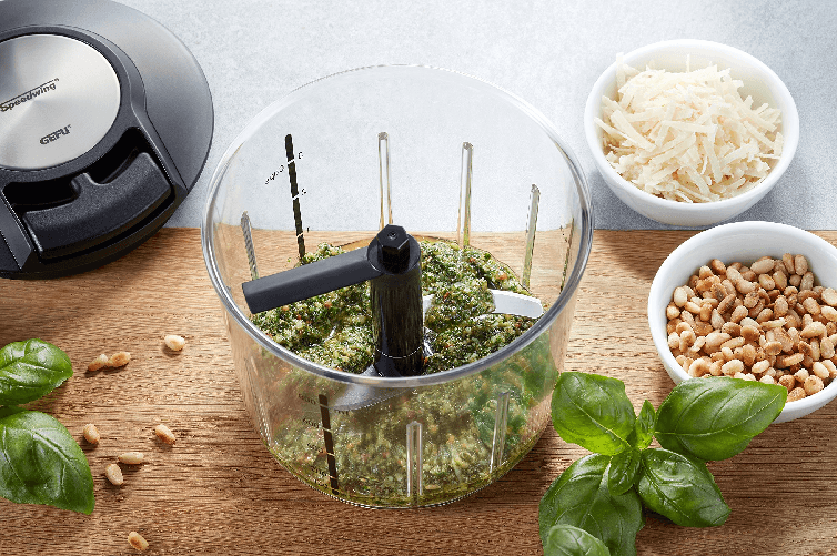 Gefu-Speedwing-Frullatore-Manuale-per-Frutta-o-Verdura-Professionale-in-Acciaio-Inox-con-Supporto