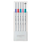 Uni Mitsubishi Astuccio 5 fineliner EMOTT tratto 0.4mm colori ass. Candy Pop Uni Mitsubishi