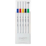 Uni Mitsubishi Astuccio 5 fineliner EMOTT tratto 0.4mm colori ass. Vivid Uni Mitsubishi