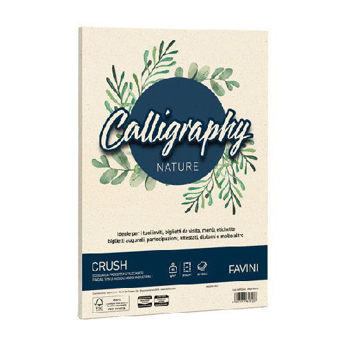 Carta-Calligraphy-Nature-CRUSH-A4-50fg-90gr-alga-FAVINI