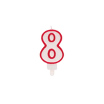 Senza marca CANDELINA NUMERO 8 ROSSO