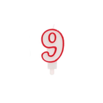 Senza marca CANDELINA NUMERO 9 ROSSO